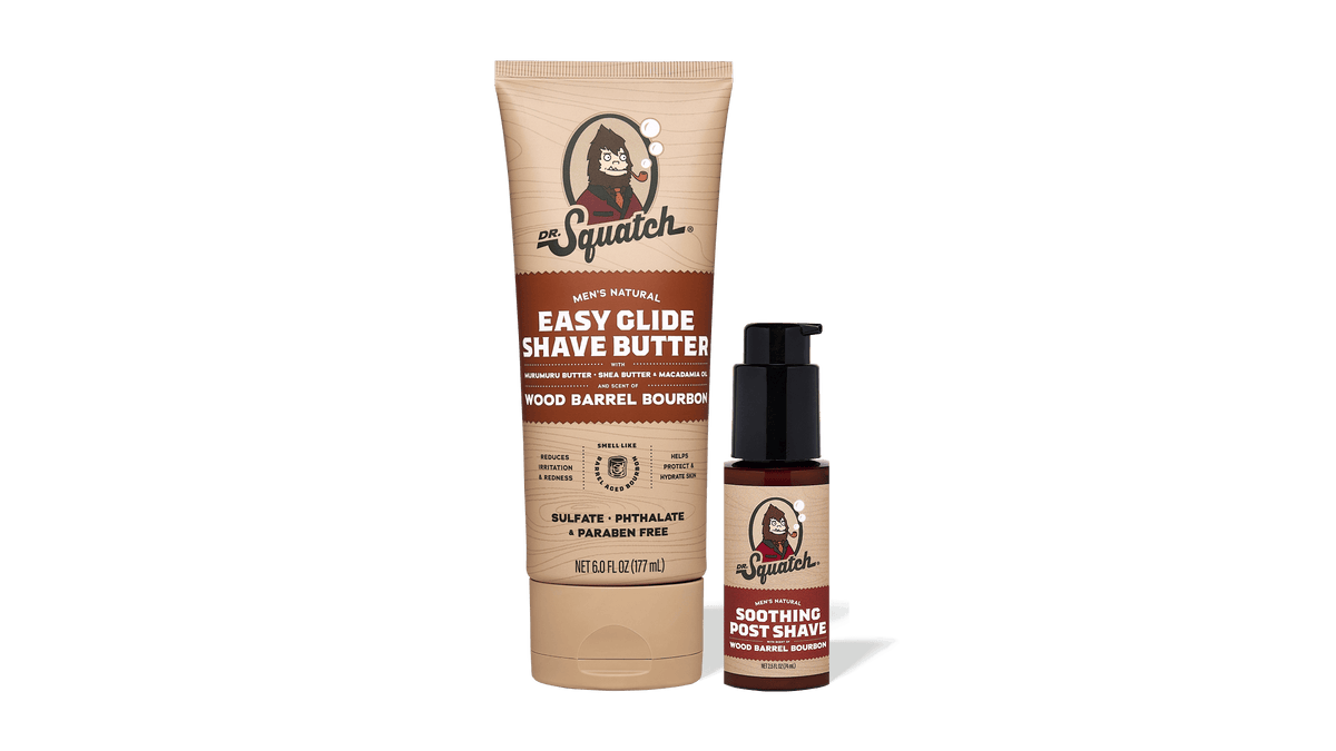 Curated Wood Barrel Bourbon Smooth Shave Bundle