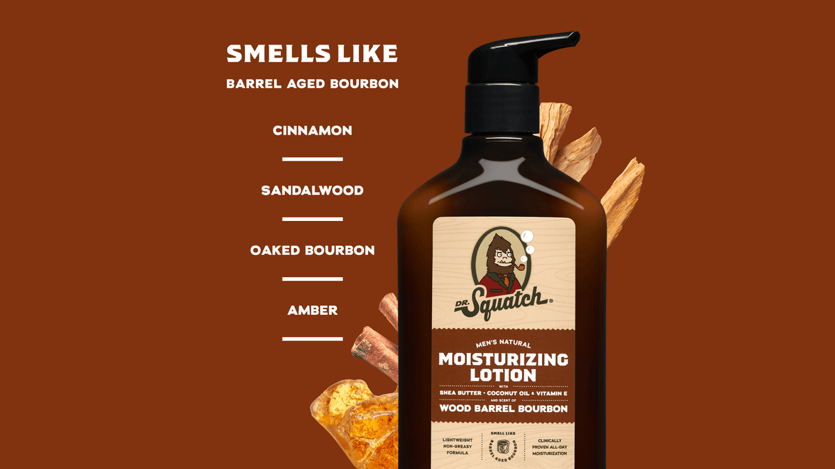 Hydrating Wood Barrel Bourbon Lotion